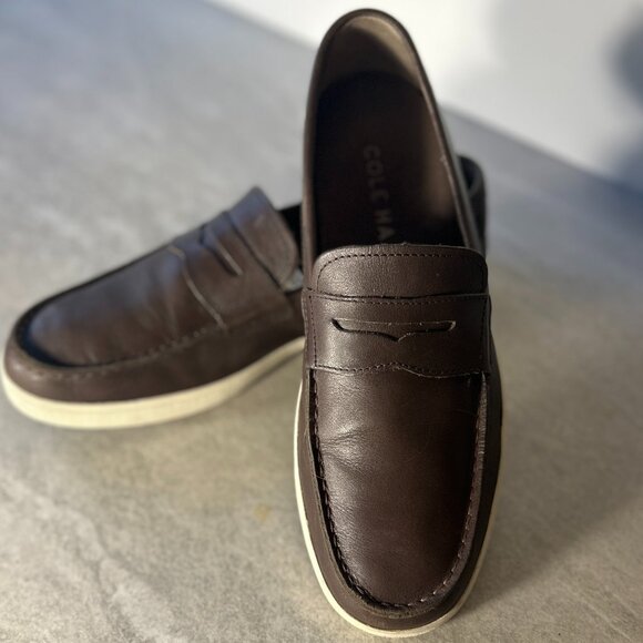 Cole Haan SZ 12 Hyannis Brown Leather Loafer / Sneaker Wardrobe Staple Preppy - Picture 4 of 9